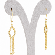 18K God Tassel Drop Earrings for Women.