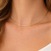 18K Gold Snake Chain Necklace.