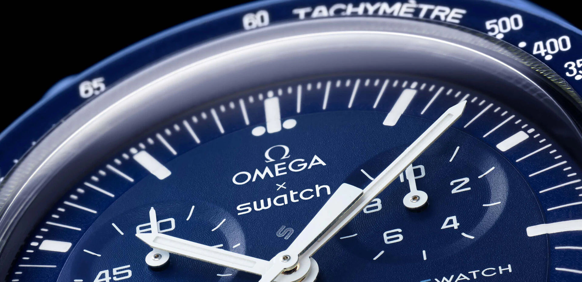 Swatch x Omega Bioceramic Moonswatch Mission to Neptune.