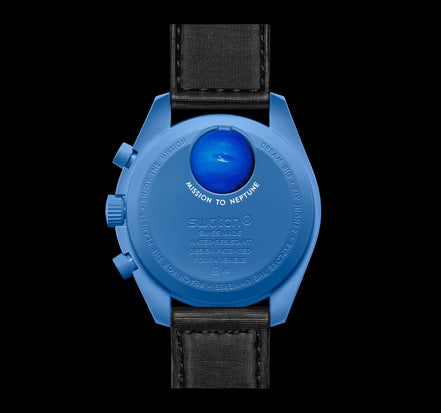 Swatch x Omega Bioceramic Moonswatch Mission to Neptune.