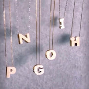 18K Gold 3D letters Necklace - navidjewellery