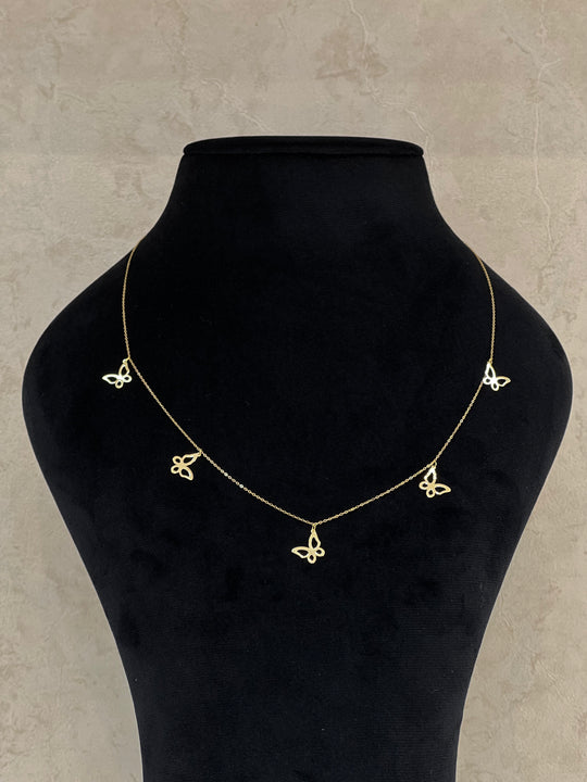 18K Gold Butterfly Half Set - navidjewellery