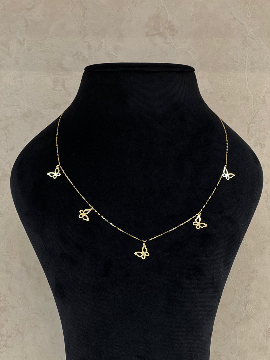 18K Gold Butterfly Half Set - navidjewellery