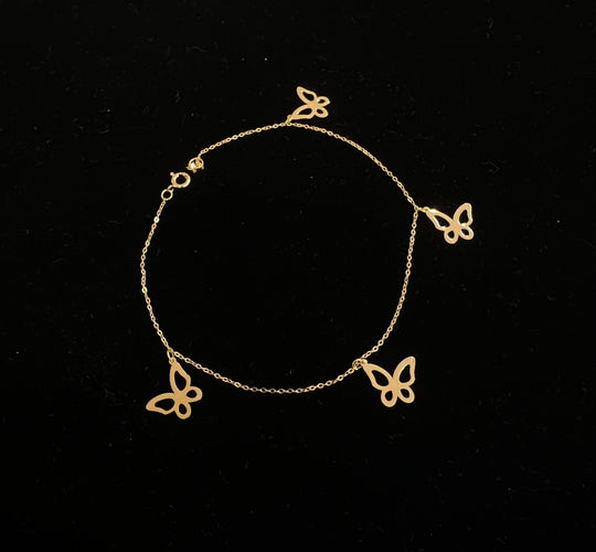 18K Gold Butterfly Half Set - navidjewellery