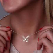 18K Gold Butterfly Necklace - navidjewellery