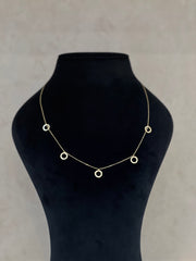 18K Gold Circle Half Set - navidjewellery