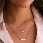 18K Gold Double Line Necklace - navidjewellery