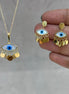 18k Gold EvilEye Set - navidjewellery