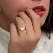 18K Gold heart ring - navidjewellery