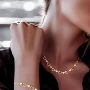 18K Gold Heart Set - navidjewellery