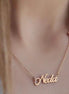 18K Gold Name Necklace with evil eyes 🧿 - navidjewellery