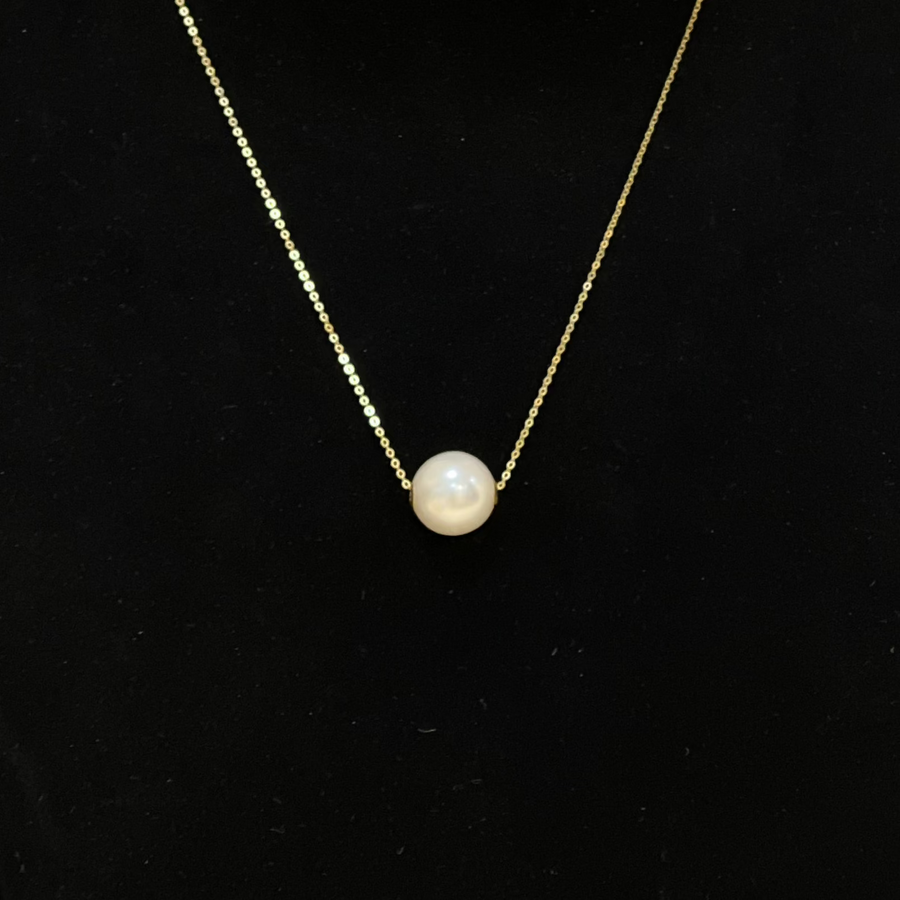18K Gold Pearl Necklace - navidjewellery