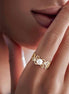 18K Gold Ring ,with Pear - navidjewellery